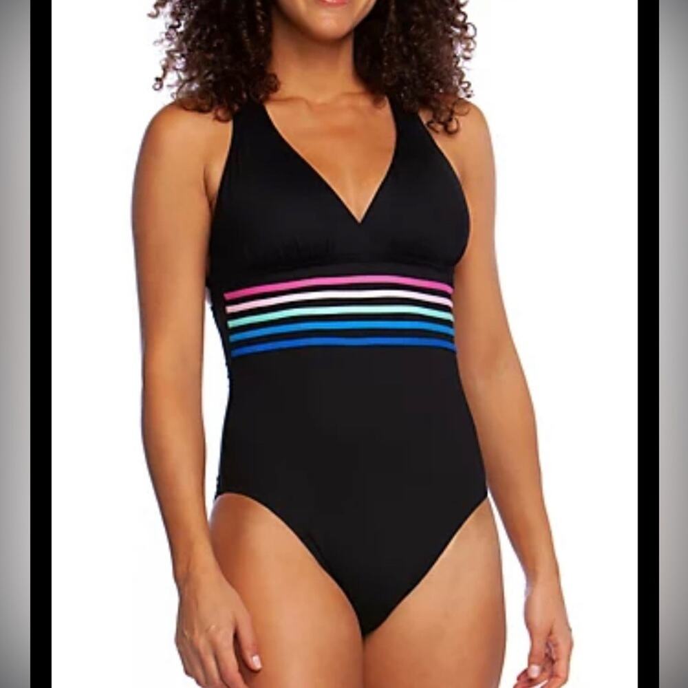 La Blanca Spectrum Multi Strap Cross Back One Piece swimsuit